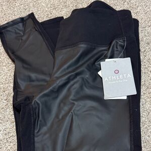 Athleta Shiny Black Leggings